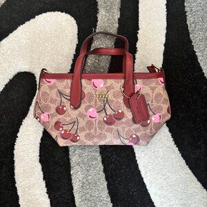 Coach Signature Mini Cherry Tote Bag